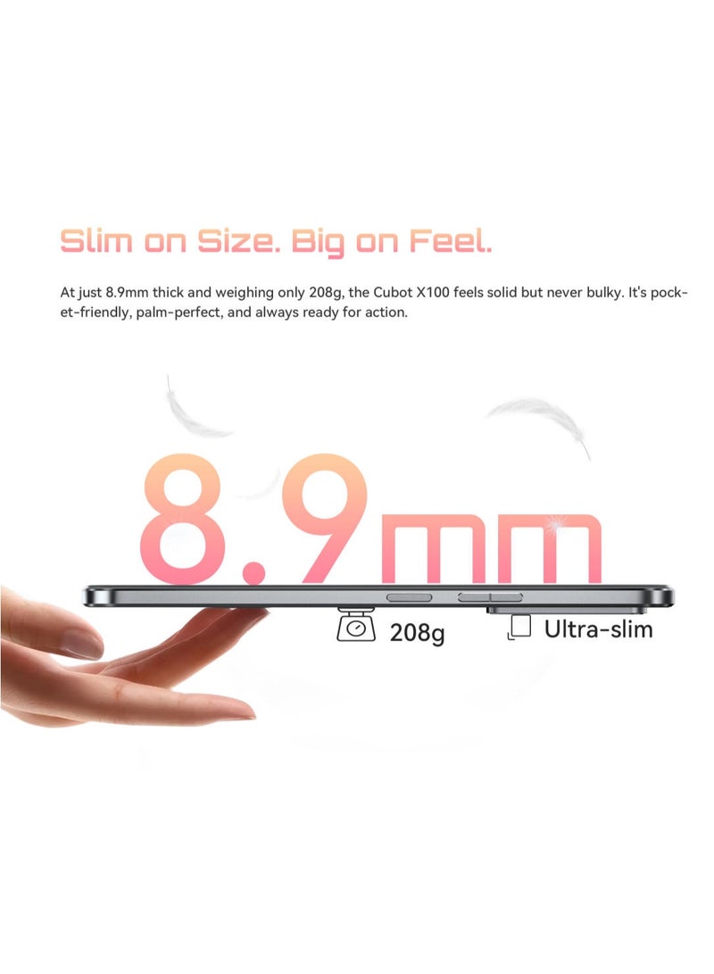 Cubot هاتف ذكي أندرويد 5G كيوبوت X100 بحجم 6.88 بوصة، معالج ديمينسيتي 7025، 6 نانومتر، 2.5 جيجاهرتز، 16 جيجابايت (8+8)، 256 جيجابايت، كاميرا 64 ميجابكسل، بطارية 5100 مللي أمبير، NFC - Image 4